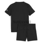 Camiseta Manchester City Segunda Equipación 2025/2026 Negro Niño Kit
