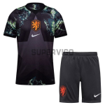 Camiseta de Portero Holanda Mundial 2026 Negro Niño Kit