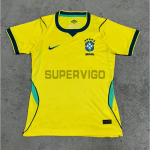 Camiseta Brasil Primera Equipación Mundial 2026 Amarillo Mujer