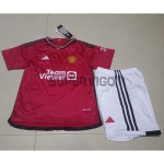 Camiseta Manchester United Primera Equipación 2023/2024 Niño Kit
