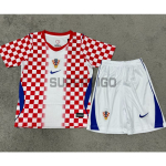 Camiseta Croacia Primera Equipación Mundial 2026 Rojo/Blanco Niño Kit