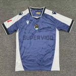 Camiseta Real Sociedad Segunda Equipación 2025/2026 Azul Marino/Gris con Parche La Liga