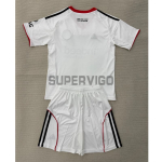 Camiseta Eintracht Fráncfort Segunda Equipación 2025/2026 Blanco Niño Kit