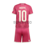 Camiseta MBAPPÉ 10 Real Madrid Tercera Equipación 2026/2027 Rosa Niño Kit con Parche HP