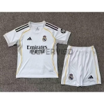Camiseta Real Madrid Primera Equipación 2025/2026 Blanco Niño Kit