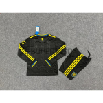Camiseta Manchester United Tercera Equipación 2025/2026 ML Negro Niño Kit