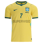 Camiseta VINI JR. 7 Brasil Primera Equipación Mundial 2026 Amarillo