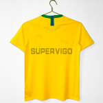 Camiseta Brasil Primera Equipación Retro 2018 Amarillo