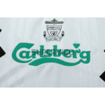Camiseta Liverpool Segunda Equipación Retro 1993/95 Blanco/Verde Niño Kit