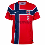 Camiseta BRAUT HAALAND 9 Noruega Primera Equipación Mundial 2026 Rojo/Azul