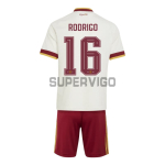 Camiseta Rodrigo 16 España Segunda Equipación Mundial 2026 Blanco/Rojo Niño Kit
