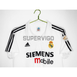 Camiseta Real Madrid Primera Equipación Retro 2002/03 Blanco con Publicitario