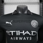 Camiseta Manchester City Segunda Equipación 2025/2026 ML Negro (EDICIÓN JUGADOR)