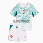 Camiseta Portugal Segunda Equipación Mundial 2026 Verde/Blanco Niño Kit