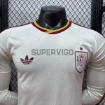 Camiseta España Segunda Equipación Mundial 2026 ML Blanco/Rojo (EDICIÓN JUGADOR)