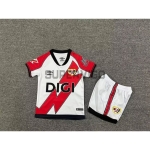 Camiseta Rayo Vallecano Primera Equipación 2025/2026 Blanco/Rojo Niño Kit con Parche La Liga