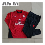 Sudadera De Entrenamiento AC Milan 2025/2026 Niño Kit Rojo/Blanco con Estampado