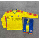 Camiseta Colombia Primera Equipación Mundial 2026 ML Amarillo Niño Kit