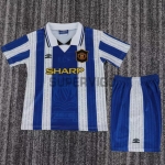 Camiseta Manchester United Tercera Equipación Retro 1994/96 Blanco/Auzl Niño Kit