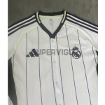 Camiseta Real Madrid 2025/2026 Baseball Shirt Blanco/Azul Marino