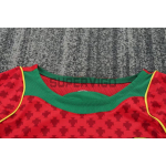 Camiseta Portugal Primera Equipación Retro 2004 ML Rojo/Verde Niño Kit