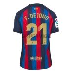 Maillot F. De Jong 21 Barcelone 2022/2023 Domicile