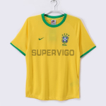 Camiseta Brasil Primera Equipación Retro 2000 Amarillo