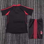 Camiseta AC Milan Tercera Equipación Retro 2000/01 Negro/Rojo Niño Kit