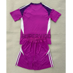 Camiseta de Portero Leeds United 2025/2026 Morado Niño Kit