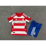 Camiseta Granada Primera Equipación 2025/2026 Rojo/Blanco Niño Kit con Parche La Liga