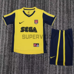 Camiseta Arsenal Segunda Equipación Retro 2000/01 Amarillo/Negro Niño Kit
