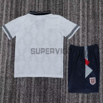 Camiseta Inglaterra Primera Equipación Retro 1990 Blanco Niño Kit
