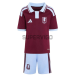 Camiseta Aston Villa Primera Equipación 2026/2027 Borgoña Niño Kit