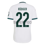 Camiseta RUDIGER 22 Real Madrid Primera Equipación 2026/2027 Blanco con Parche HP