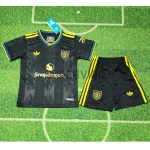 Camiseta Manchester United Tercera Equipación 2025/2026 Negro Niño Kit