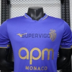 Camiseta Monaco Segunda Equipación 2025/2026 Azul/Dorado (EDICIÓN JUGADOR)