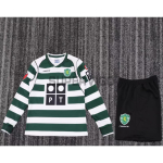 Camiseta Lisboa Primera Equipación Retro 2001/03 ML Blanco/Verde Niño Kit