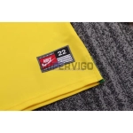Camiseta Brasil Primera Equipación Retro 1998 ML Amarillo Niño Kit