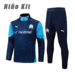 Sudadera De Entrenamiento Olympique Marsella 2025/2026 Niño Kit Azul Marino