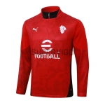 Sudadera De Entrenamiento AC Milan 2025/2026 Rojo/Blanco con Estampado