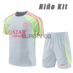 Camiseta de Entrenamiento PSG 2023/2024 Niño Kit Gris Claro/Verde