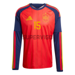 Camiseta Baena 15 España Primera Equipación 2026 ML Rojo/Azul