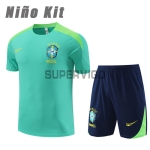 Camiseta de Entrenamiento Brasil 2023 Niño Kit Verde