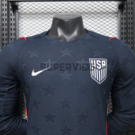 Camiseta EE.UU Segunda Equipación Mundial 2026 ML Negro Obsidiana (EDICIÓN JUGADOR)