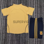 Camiseta España Segunda Equipación Retro 2008 Amarillo Niño Kit