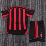 Camiseta MALDINI 3 AC Milan Primera Equipación Retro 2006/07 Niño Kit Rojo/Negro