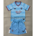 Camiseta Burnley FC Segunda Equipación 2025/2026 Azul Claro Niño Kit
