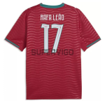 Camiseta Rafa Leão 17 Portugal Primera Equipación 2026 Rojo