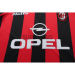 Camiseta AC Milan Primera Equipación Retro 1997/98 Rojo/Negro Niño Kit