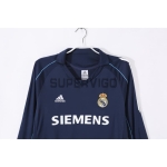 Camiseta Real Madrid Segunda Equipación Retro 2005/06 ML Azul Marino